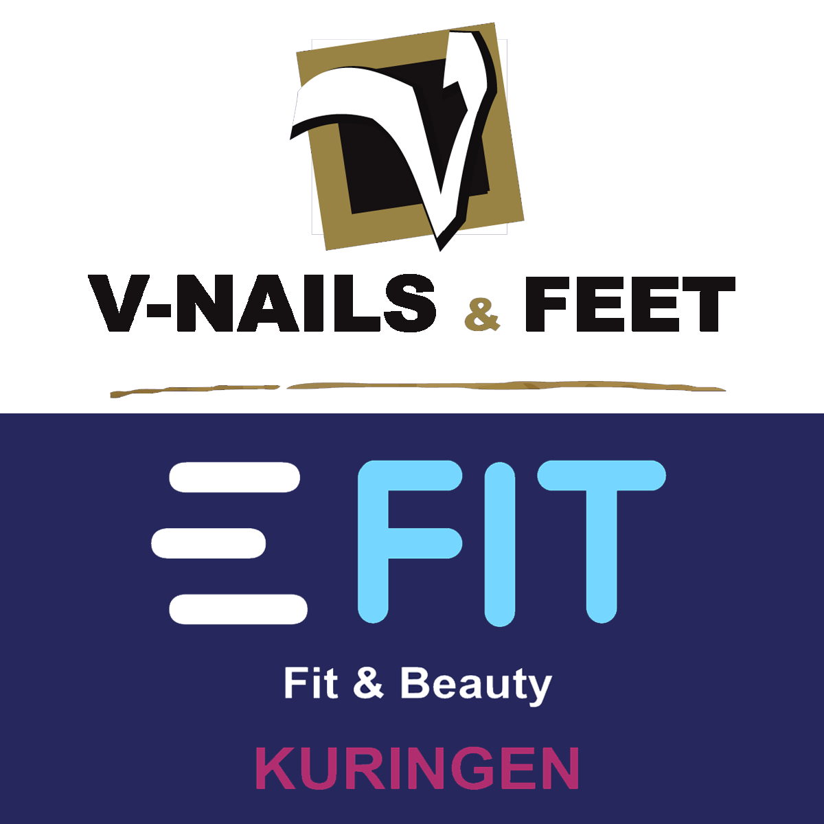 V-Nails & Feet | E-FIT Kuringen Logo